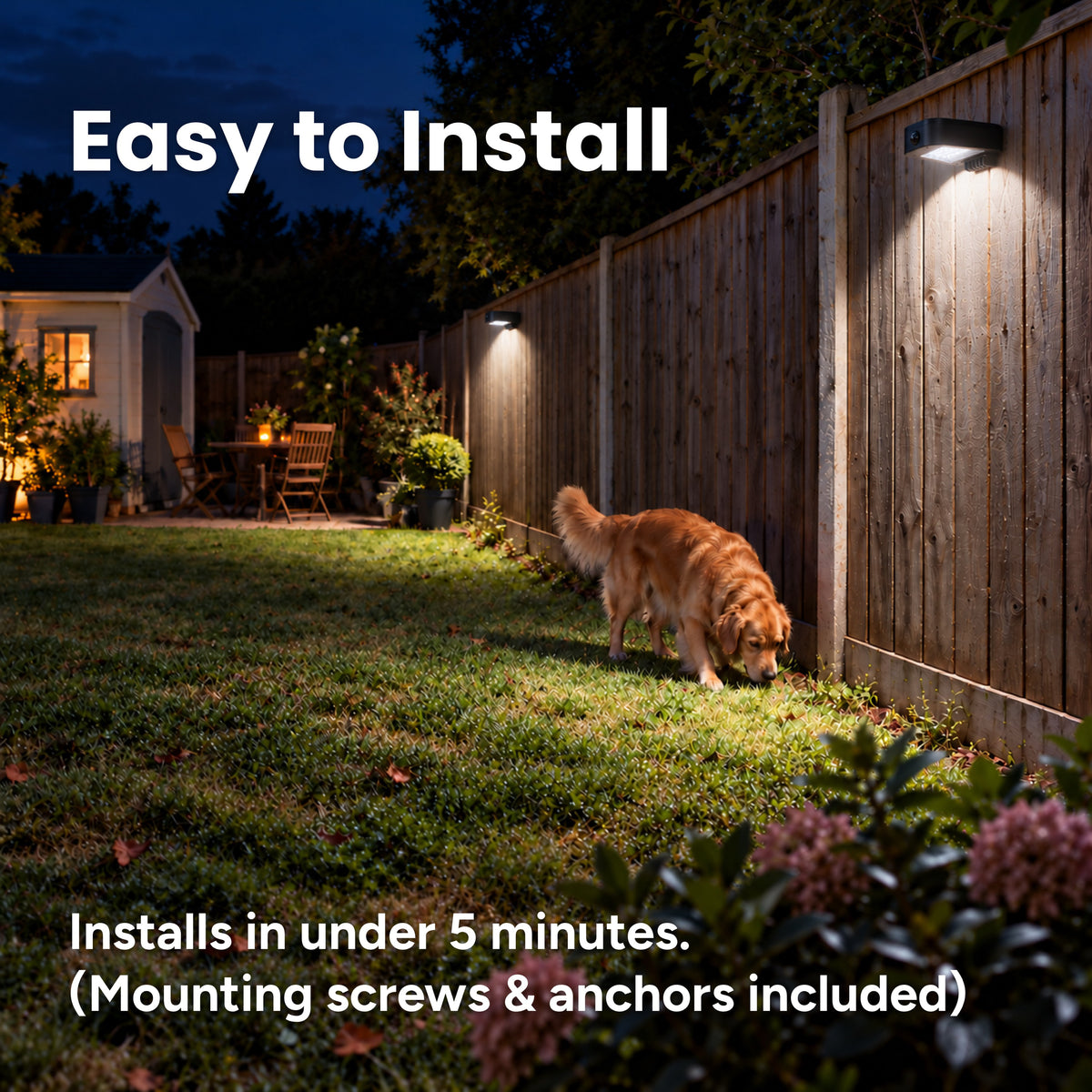 Techko Solar Motion Triangular Lamphead Downlight Wall Light
