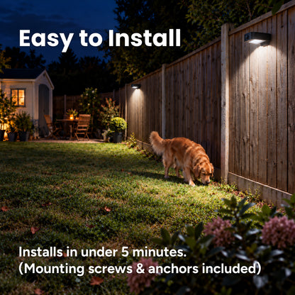 Techko Solar Motion Triangular Lamphead Downlight Wall Light