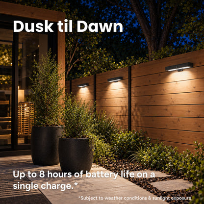 Techko Solar Motion Long Lamphead Downlight Wall Light