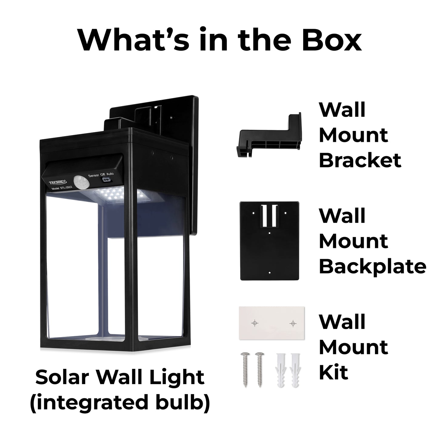 Solar Wall Light Sconce with Motion Sensor - Minimal Modern Style