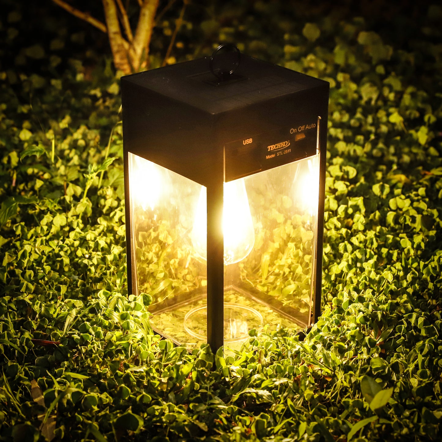 Solar Portable Lantern with Edison Bulb