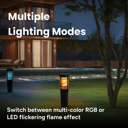 Solar RGB Torch Lantern Pathway Lights (2-Pack)