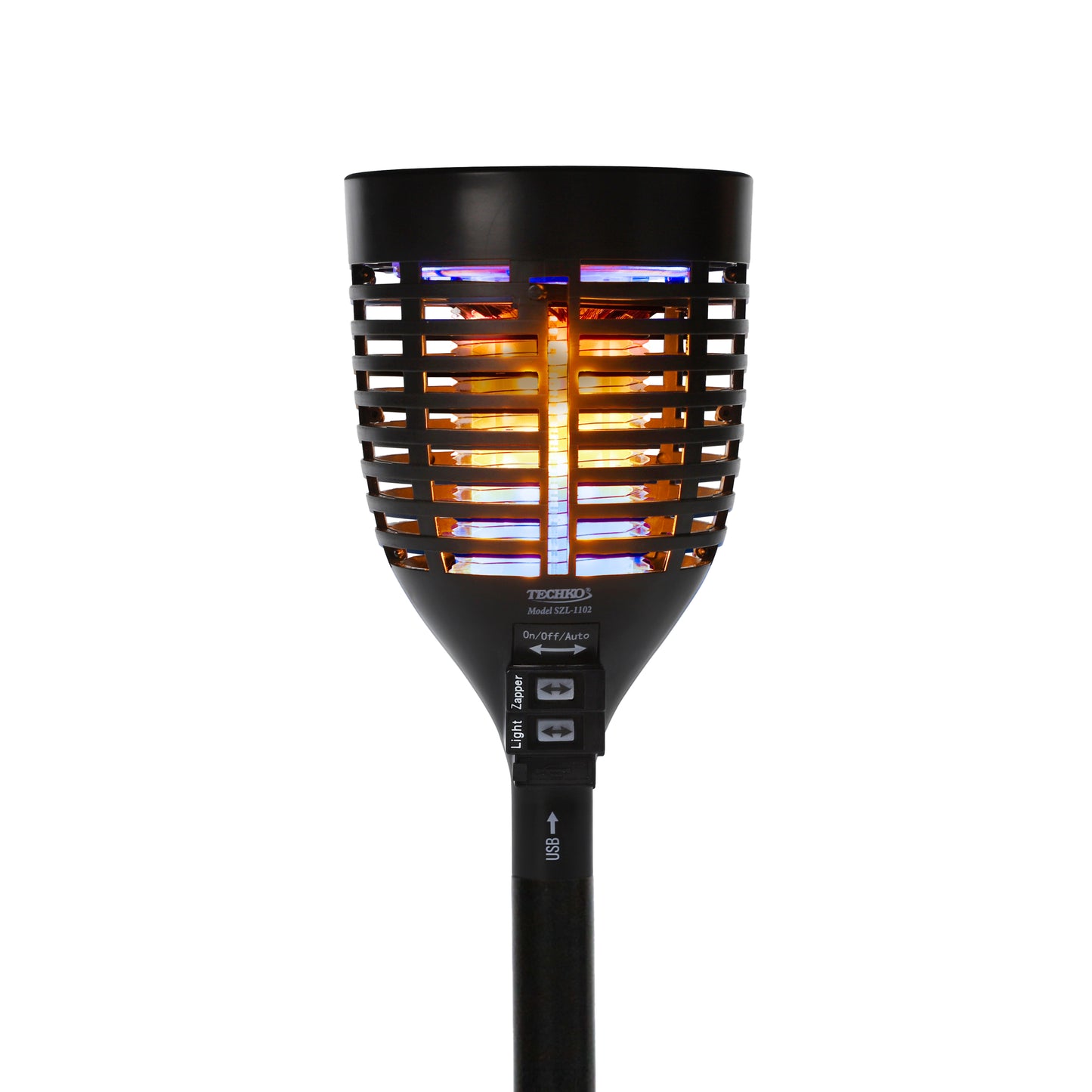 Solar Bug Zapper Torch with 360º Easy-Clean Brush