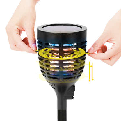 Solar Bug Zapper Torch with 360º Easy-Clean Brush