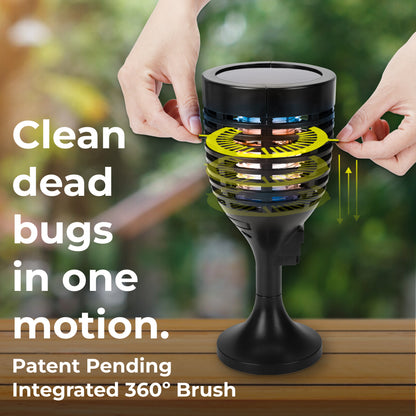 Solar Bug Zapper Torch with 360º Easy-Clean Brush