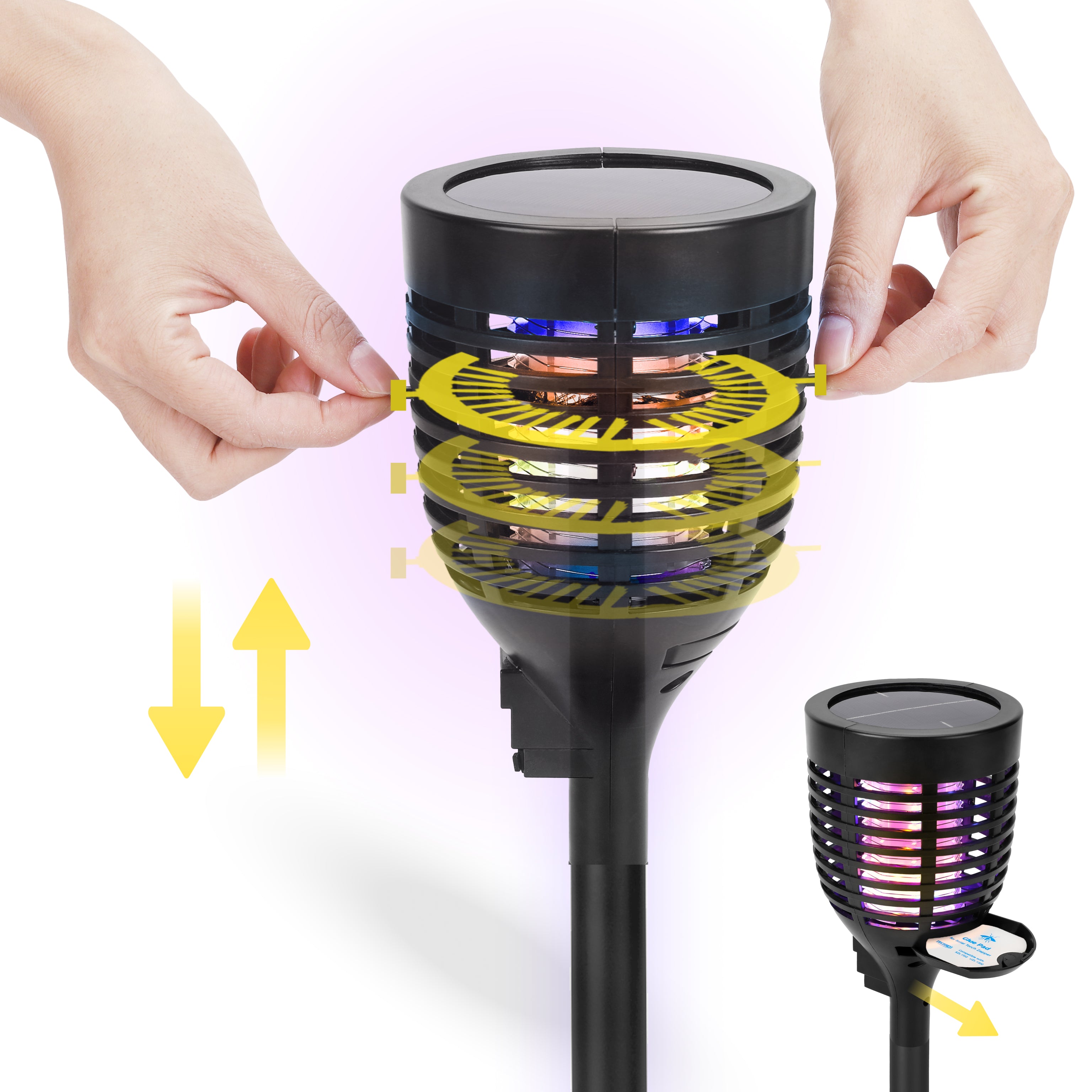 ソーラー式電撃殺虫器 | 夕暮れから夜明けまで – Techko Group