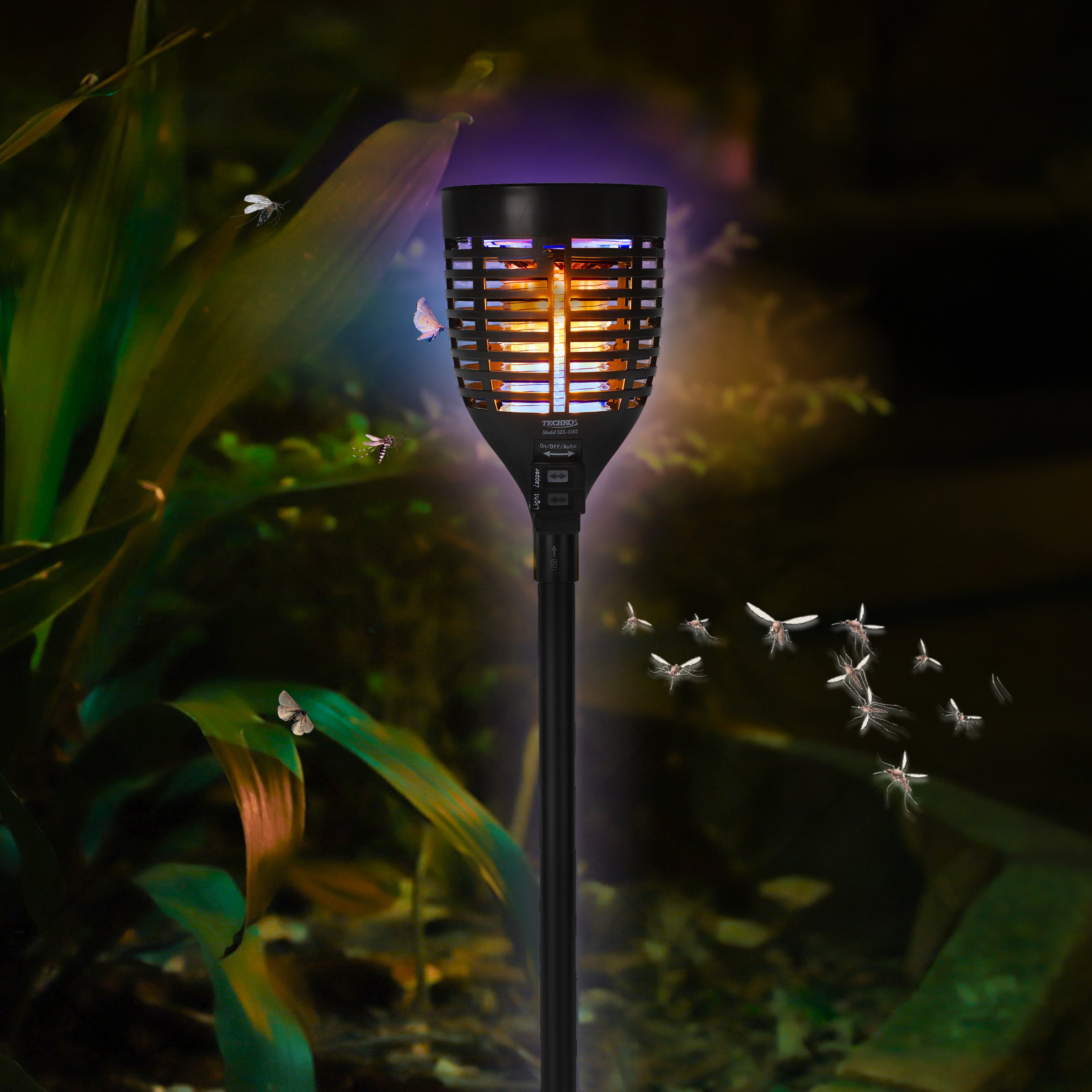ソーラー式電撃殺虫器 | 夕暮れから夜明けまで – Techko Group