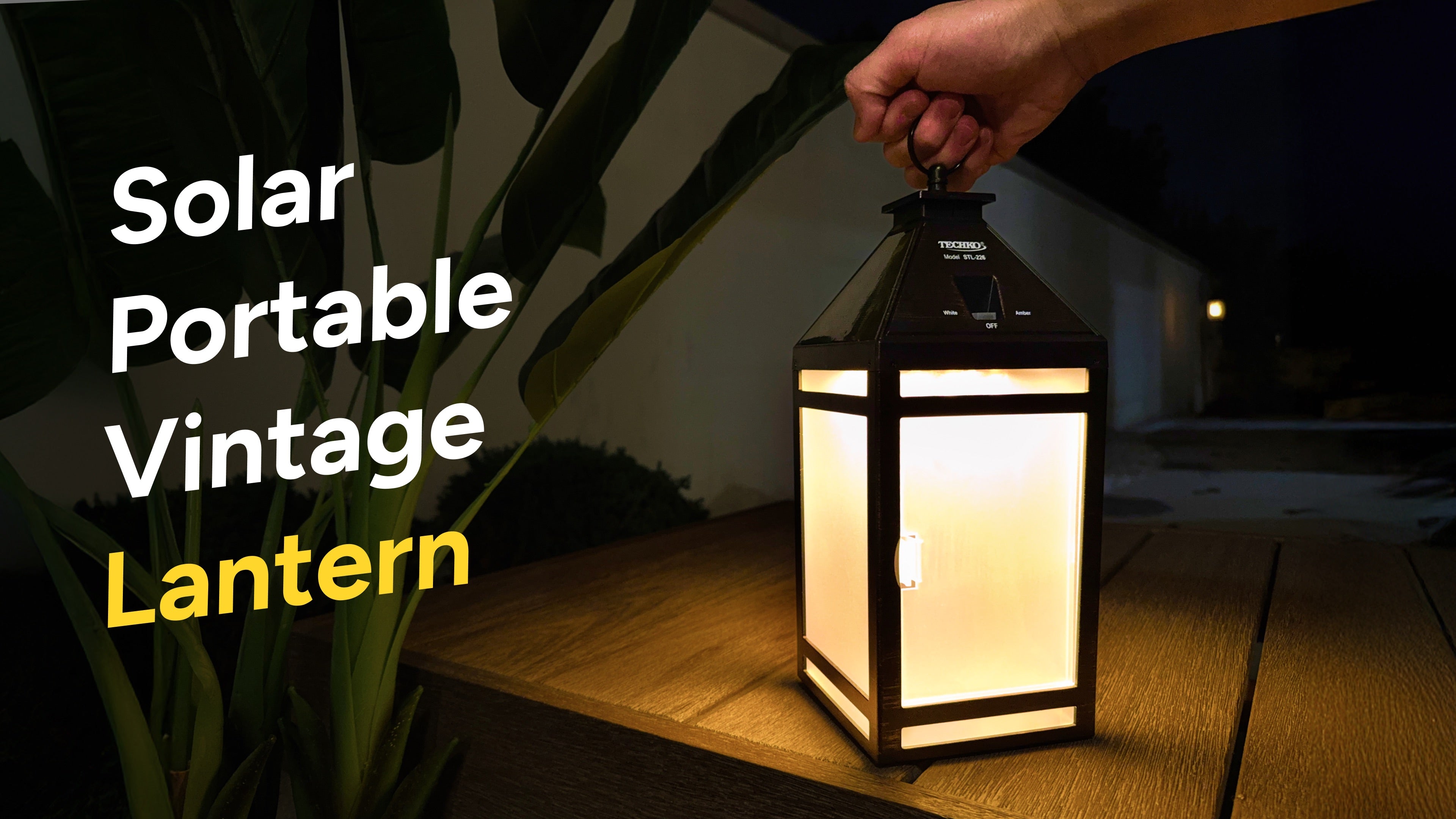 Solar Portable Hanging Lantern (Clear Panel) – Techko Group