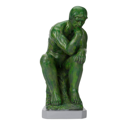 Thinker Statue with High-Power Solar Spotlight