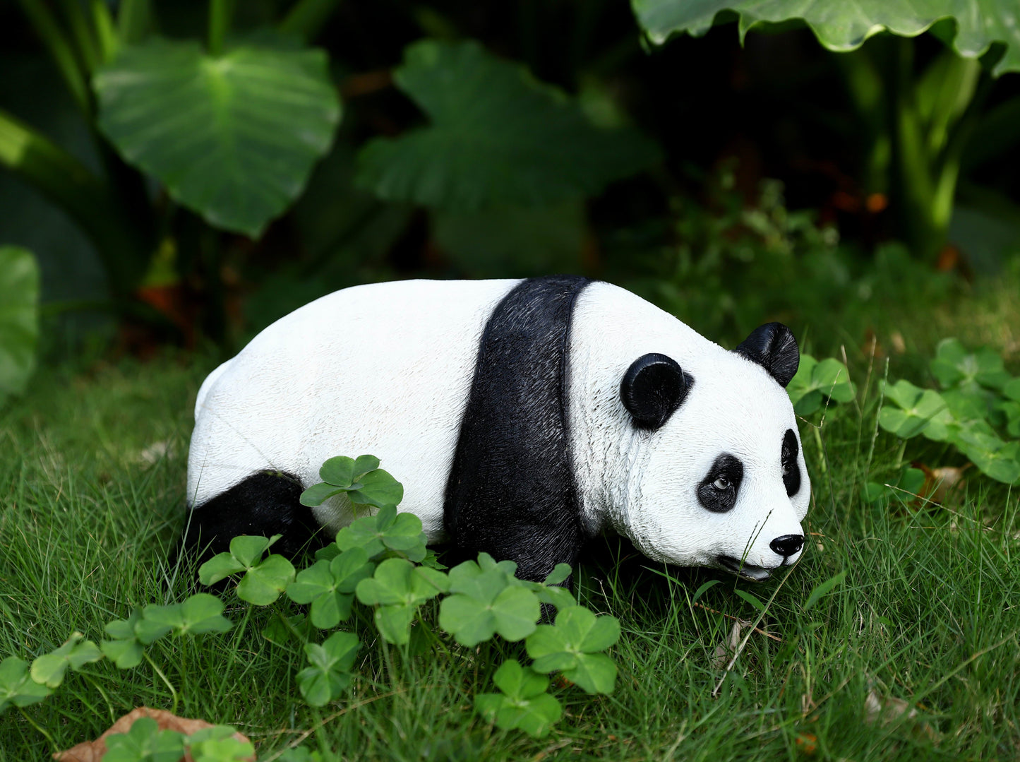 Panda Statue with High-Power Solar Spotlight