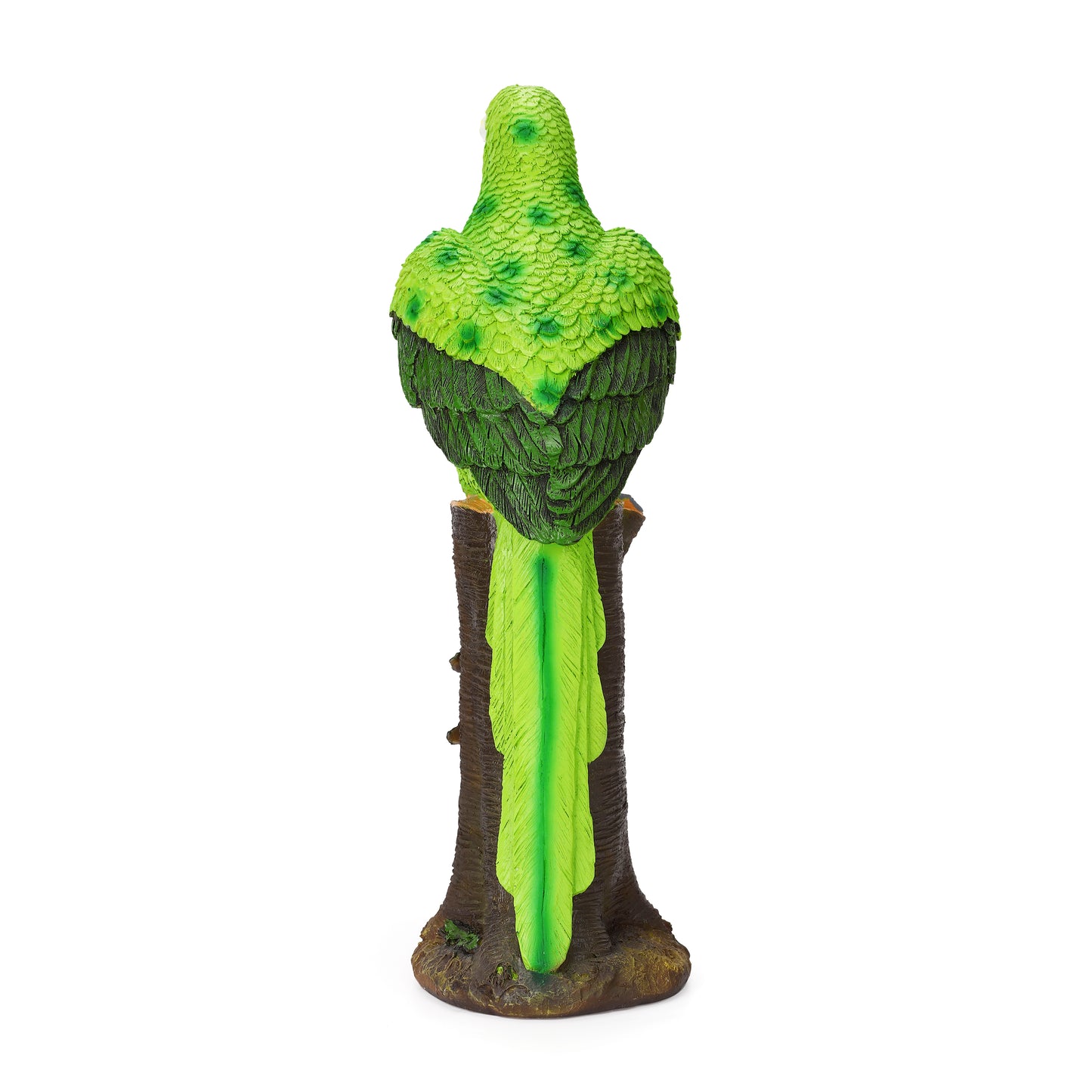 Green Parrot Statue with High-Power Solar Spotlight