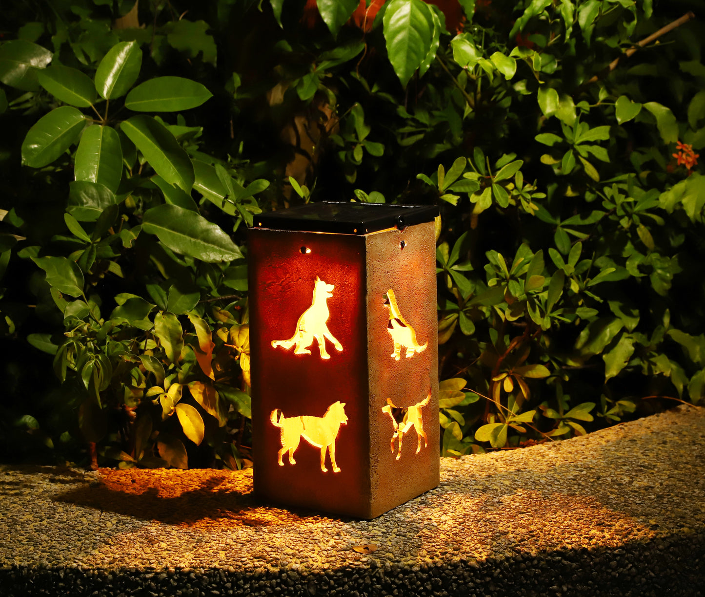 Solar Decorative Portable Lantern - Dog