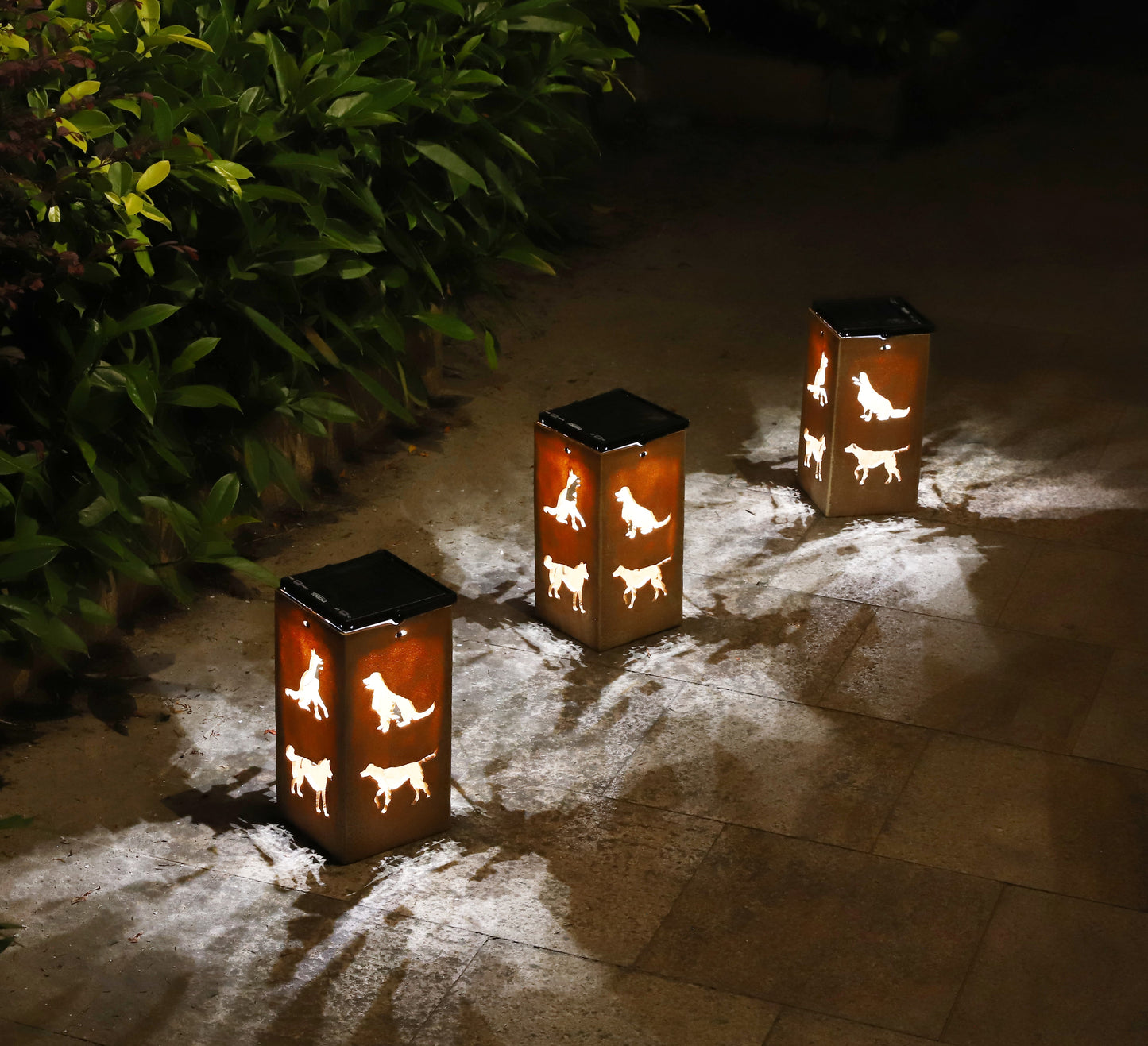 Solar Decorative Portable Lantern - Dog