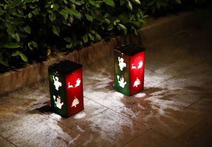 Solar Decorative Portable Lantern - Christmas