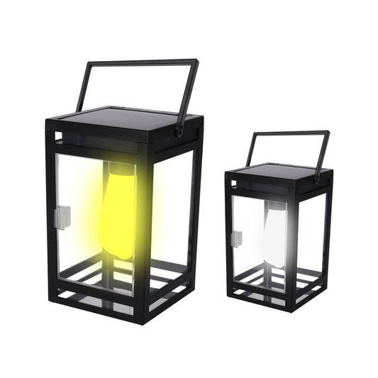 Solar Portable Lantern with Light Bulb (Dual Lighting Modes)