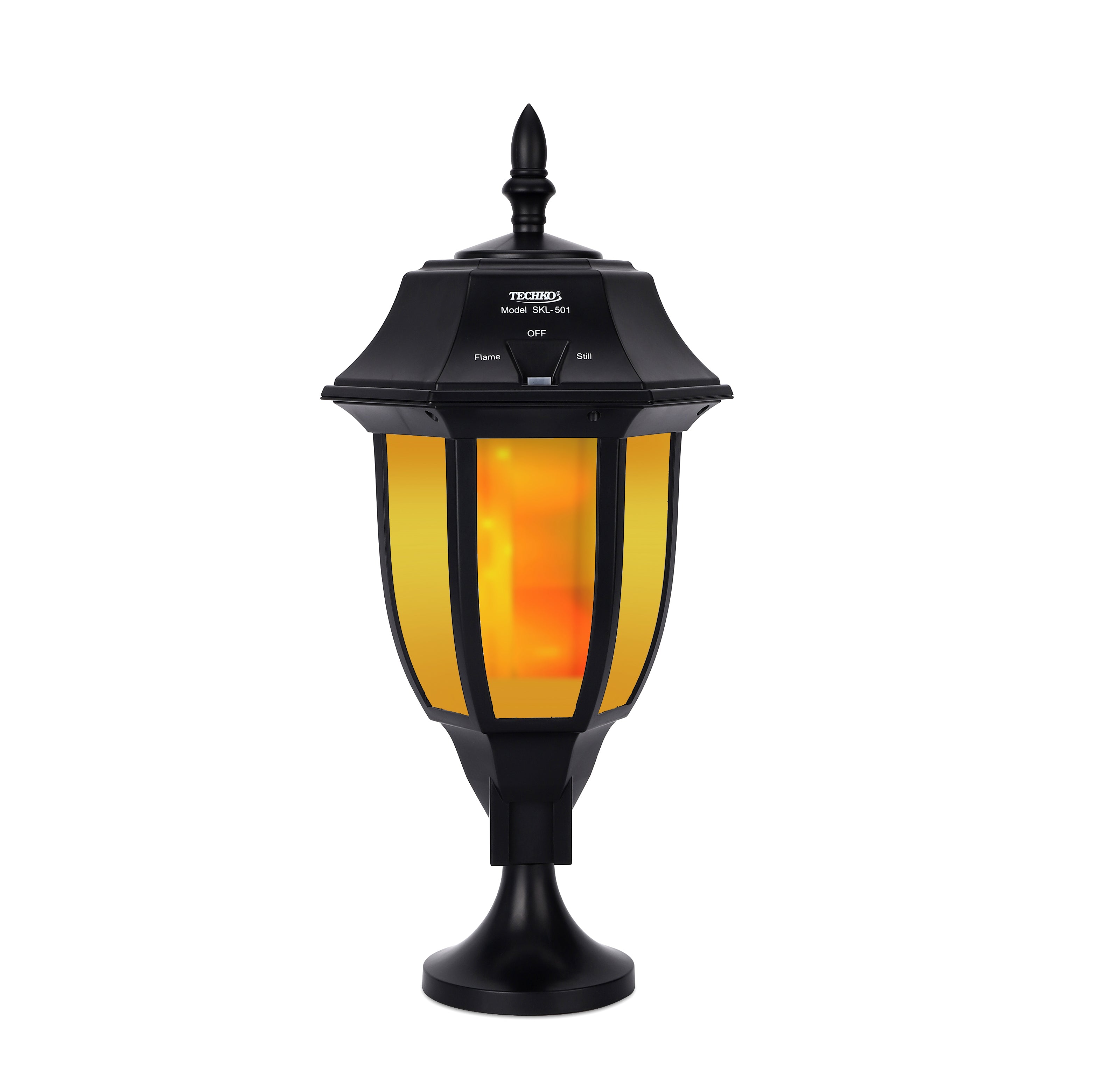 Solar light store flame